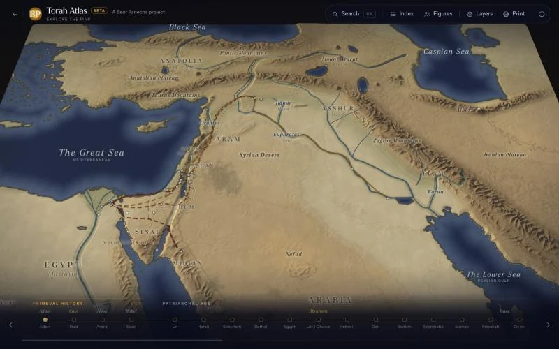 Torah Atlas 3D map