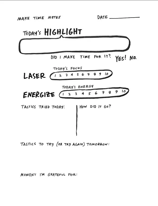 Reflection’s for your evening journal — Make Time