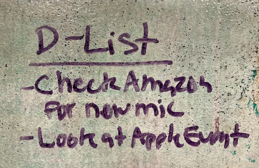 My D-List for the day
